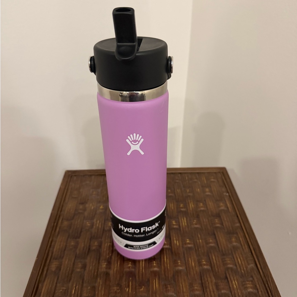 Hydro Flask Purple Bottle with Black Cap